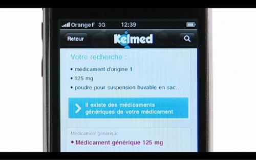 Nouvelle application iPhone Kelmed : le moteur de recherche des médicaments génériques