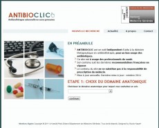 ANTIBIOCLIC Antibiothéraphie rationnelle en soins primaires ANTIBIOCLIC Antibiothéraphie rationnelle en soins primaires